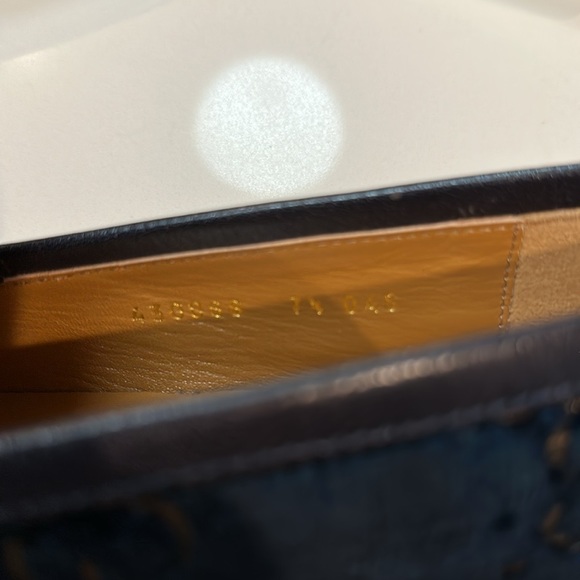 MEN'S GUCCI JORDAAN BLUE GG VELVET LOAFER Size 7.5=8US - Picture 4 of 17